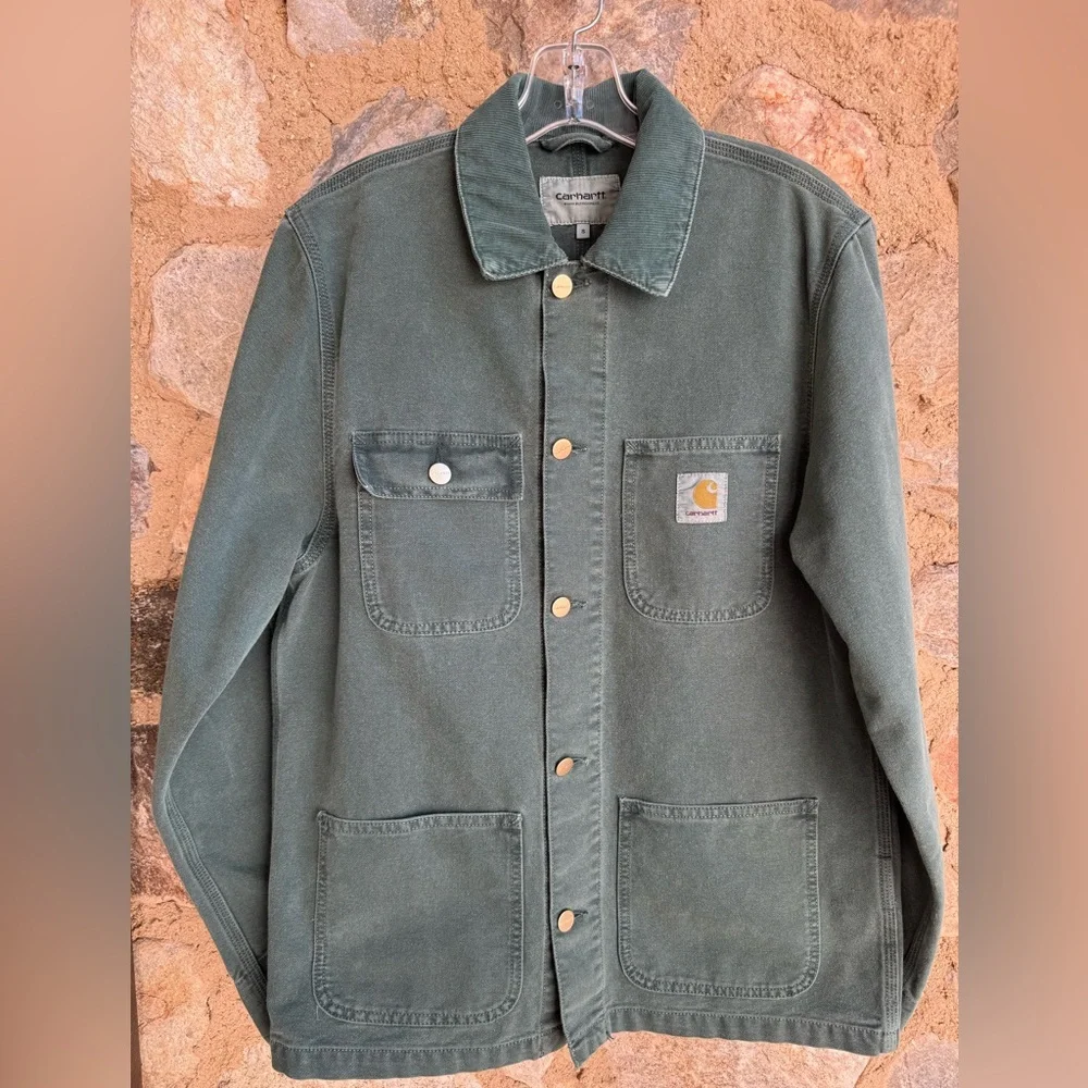 Vintage Carhartt Work In Progress Green Michigan Coat Men’s Size S - Picture 3 of 12